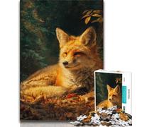 Animal Fox Art Jigsaw Puzzles for Teenagers 1000 Jigsaws,Challenging To Complete But Fun And Humorous Unique Home Decor And Gifts (38x26cm)