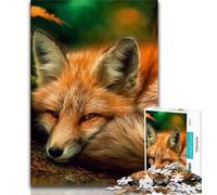 Animal Fox Art Jigsaws 1000 Pieces for Adults,Challenging To Complete But Fun And Humorous Educational Game for Birthday (50x75cm)