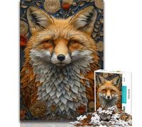 Animal Fox Jigsaw Puzzles 1000 Pieces for Adults Teens,Toys Educational Games Stress Relieving Great Gifts And Toys (75x50cm)