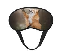 Animal Fox Pattern Print Adjustable Eye Cover for Sleeping, Comfortable, Pressure-Free and Breathable Sleeping Masks