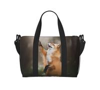 Animal Fox Pattern Printed Women's Tote Bag Portable Crossbody Bag Suitable for Gym Workouts Commuting and Travel