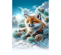 Animal Foxes Snow 300 Piece Jigsaw Puzzle for Adults, Creativity, Challenging and Difficult Puzzle, Brain Teaser Puzzles for Adults 300 Pieces for The Whole for Women, Men