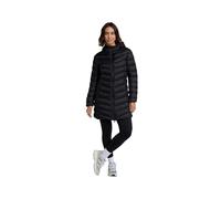 Animal Frankie Womens Longline Padded Jacket - Water-resistant Coat with Elasticated Cuff & Hood, Adjustable Hood - Autumn Winter, Outdoors & Walking Jet Black Women's Size 12