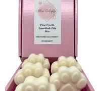 Animal Friendly Paw Print Wax Melts in Essential Oils | Hand Poured in UK | Soy Wax Melts | Plastic Free Company, Cruelty Free & Vegan Wax Melts