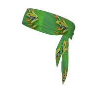Animal Frog Green Leaf Leaves Printing 1 Pieces Headband Hair Band Unisex Dry Head Tie Sport Band For Basketball Running Tennis