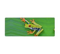 Animal Frog Leaf Leaves Keyboard and Mouse Pad, Extra Large Desk Cover, Spill Resistance Mat for Smooth Tracking