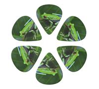 Animal Frog Leaves Printed Guitar Picks Plectrum,Guitar accessories,6pcs 0.46mm