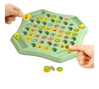 Animal Fruit Flip Chess Memory Game, Interactive Thinking Cognitive Board Game for Kids Teens Adults, Matching Chess for Kindergarten Party Camping Activities (1pcs, Green2)