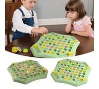 Animal Fruit Flip Chess Memory Game, Interactive Thinking Cognitive Board Game for Kids Teens Adults, Matching Chess for Kindergarten Party Camping Activities (1pcs, Green(1+2）)