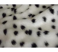 Animal Fun Faux Fur Fabric Material - Dalmatian, 1/2Mtr - 150cmx50cm