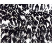 Animal Fun Faux Fur Fabric Material - Snow Leopard (Precut, 1Mtr 150cm x 100cm)