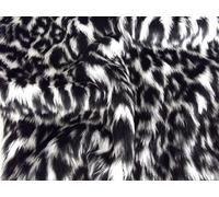 Animal Fun Faux Fur Fabric Material - Snow Leopard, Sample - 10cmx10cm