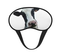 Animal Funny Cow Head Black White, Full Eye Covers Light Blocking Eye Masks Blackout Sleep Eye Muffs