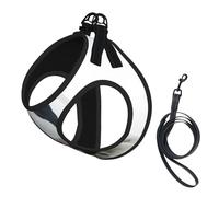 Animal Funny Cow Head Black White,Pet Harness,Adjustable Reflective Dog Harness,Pet Leash Vest,L