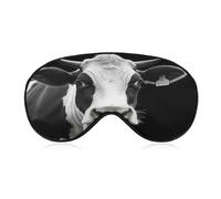 Animal Funny Cow Head Black White Sleep Mask Animal Funny Cow Head Black White Light Blocking Sleeping Eye Mask, Eye Cover with Adjustable Strap Eye Sleep Shade Cover