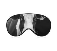 Animal Funny Cow Head Sleep Mask Light Block-Out Eye Mask for Side Sleeper Pressure-Free Soft Night Blindfold with Adjustable Strap Breathable Sleep Eye Cover for Travel