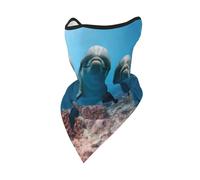 Animal Funny Dolphin Printed Windproof Mask,Neck Gaiter Winter Motorcycle Face Cover