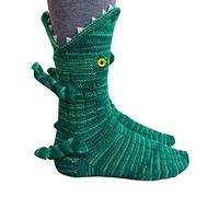 Animal Funny Socks Winter Odd Socks Christmas Warm Novelty Socks Personalised Socks Cute Cartoon Funky Socks Floor Soft Socks for Mens Womens Kids (Crocodile)