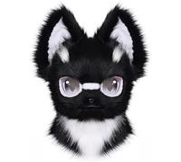 Animal Fursuit Mask Furry Head, Plush Cat Fox Realistic Fursuit Head For Cosplay,Halloween/Festivals, Handmade(D)