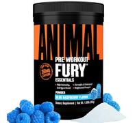Animal Fury Pre Workout Powder - Energy and Focus Supplement with 5g BCAA, 350mg Caffeine Nitric Oxide Booster with Beta-Alanine, Preworkout for Men and Women, Blue Raspberry Flavor, 30 Servings