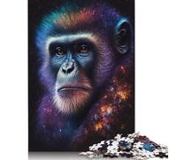 Animal Galaxy Monkey Jigsaw Puzzles 500 Pieces for Adults Jigsaw Puzzles for Adults 500 Piece Puzzle Educational Games 500pcs (52x38cm)