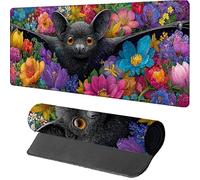 Animal Gaming Mouse Mat 800x400x3mm, Mouse Pad Large Flower, Desk Mat with Stitched Edge, Mousepad with Non-Slip Rubber Base, Office Accessories, Keyboard Pad, for Gifts, Gaming, Desk Office, 0-6923