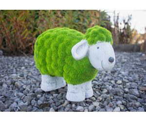 Animal Garden Ornament Moss Effect Flocked Grass Sheep Elephant Dog Snail Decor