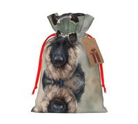 Animal German Shepherd Christmas Drawstring Sack Gift Bag, Lightweight And Cute In Design