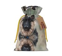 Animal German Shepherd Christmas Drawstring Sack Gift Bag, Lightweight And Cute In Design
