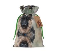 Animal German Shepherd Christmas Drawstring Sack Gift Bag, Lightweight And Cute In Design
