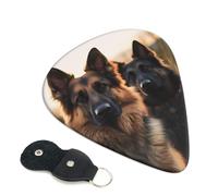 Animal German Shepherd Guitar Picks 6-Pack - Pick Set (0.46mm / 0.71mm / 0.96mm) Suitable For Guitar And Ukulele Playing