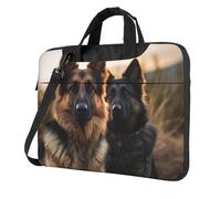 Animal German Shepherd Laptop Shoulder Bag For Men Women Briefcase Messenger Bag W/Strap Handle Waterproof Laptop Sleeve Bag 14 Inch