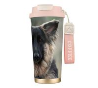 Animal German Shepherd Print Insulated Stainless Steel Travel Coffee Mug,Coffee Cups with Lids, for Hot Cold Drinks