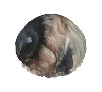 Animal German Shepherd Print Shower Essentials Bonnet For Women, Large Washable Elastic Band Bath Hair Wrap Shower Cap