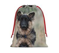 Animal German Shepherd Ultra Soft Velvet Gift Bag, Comfortable To The Touch, Reusable