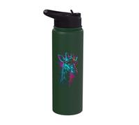 Animal Giraffe Art Kingdom Safari Jirafa Wild Giraffe Stainless Steel Insulated Water Bottle