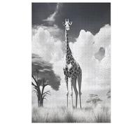 Animal Giraffe Jigsaw Puzzles for Kids 1000 Pieces 3d Wooden Puzzle Decompression Game for Adults Women Girl Educational Game Toys （78×53cm）