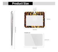 Animal Giraffe Print Id Badge Holder with Lanyard Waterproof Id Card Protector Vertical Card Name Tags Key Card Holder Case for Teacher Nurse Doctor Office Presents