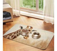 Animal Giraffe Print1 Print Pet Feeding Mat Dog Mat for Food and Water Bowl Dogs Water Dispenser Mat Dogs Accessories