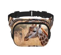 Animal Giraffe Print3 print Fashion Waist Packs Crossbody Belt Bag Fanny Pack for Women Crossbody for Traveling Running, Black, One Size