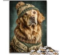 Animal Golden Retriever Jigsaw Puzzles for Teenagers 1000, for 14+ Train Your Brain And Your Hands Christmas Game Gifts (50x75cm)