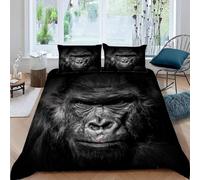 Animal Gorilla Duvet Cover Set, 3D Printed Bedding Quilt Cover Set, Soft Microfiber Easy Care Bedding Set, Suitable For Teenagers Or Adults Comforter Cover Set King 230X220 Cm -523727916