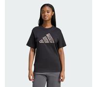 adidas Women's Animal Graphic T-Shirt, Black/camo, XL