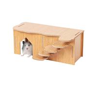 Animal Habitat Decoration | Habitat Toys with Climbing Ladder,Animal Wooden Living House with Climbing Ladder for Dwarf Hamster, Gerbil Hamster