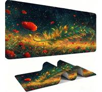 Animal Hair Flower Mouse Pad 600x300x3 mm, Gaming Accessories Mouse Mat - Mousepad with Non-Slip Base and Stitched Edge Compatible with Laser and Optical Mice Table Pad for Gaming (60x30) j0xk-905