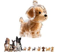 Animal Hair Holder Keychain,Transparent Dog Hairs Storage Bottle,Dog/Cat Shaped Pet Hair Collector Keychain Bag Charm Accessory