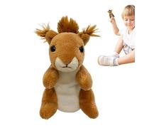 Animal Hand Puppets For Kids - Fox Finger Puppets, Cute Squirrel Finger Puppppets Soft Plush Fox Hand For Toddle Christmas Birthday