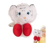 Animal Hand Puppets,Stuffed Story Talking Toy - Sleeping Companion Boxing Puppet with Retractable Arm for Kids 3+ Years Party Show Storytelling Role Play Stocking Stuffer