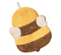 Animal Hand Towel - Hangable Super Absorbent Coral Fleece Puff, Bee Panda Character Microfiber Washcloth With Hanging Loop, Cute Fast Drying Face Cleaning Cloth - For Kids Bathroom Kitchen