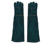 Animal Handling Anti - Bite Gloves, Dog Training Scratch - Proof Gloves for Reptiles Snakes, Thick Artificial Leather with Cotton Lining, Reinforced Palm & Seam Guard for Veterinar (Large Size